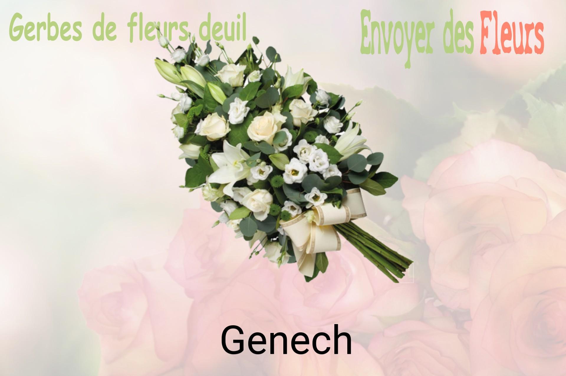 Gerbe de fleurs de deuil livrée à Genech